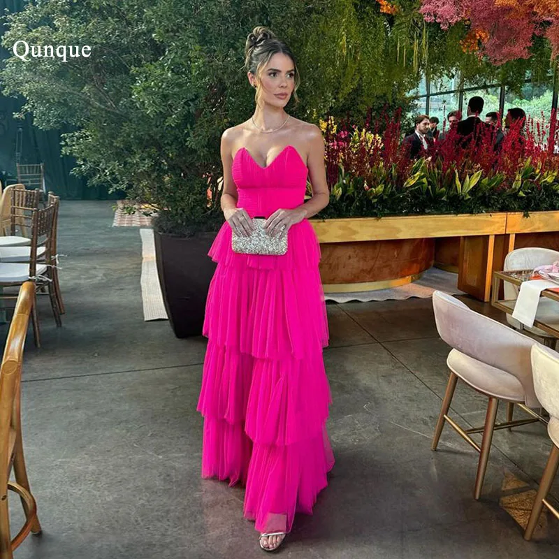 Qunque Sweetheart A-line Evening Dresses Customized Tiered Tulle Abendkleider Birthday Party Gowns Long Prom Dresses Robe De Bal
Qunque Sweetheart A-line Evening Dresses Customized Tiered Tulle Abendkleider Birthday Party Gowns Long Prom Dresses Robe De Bal