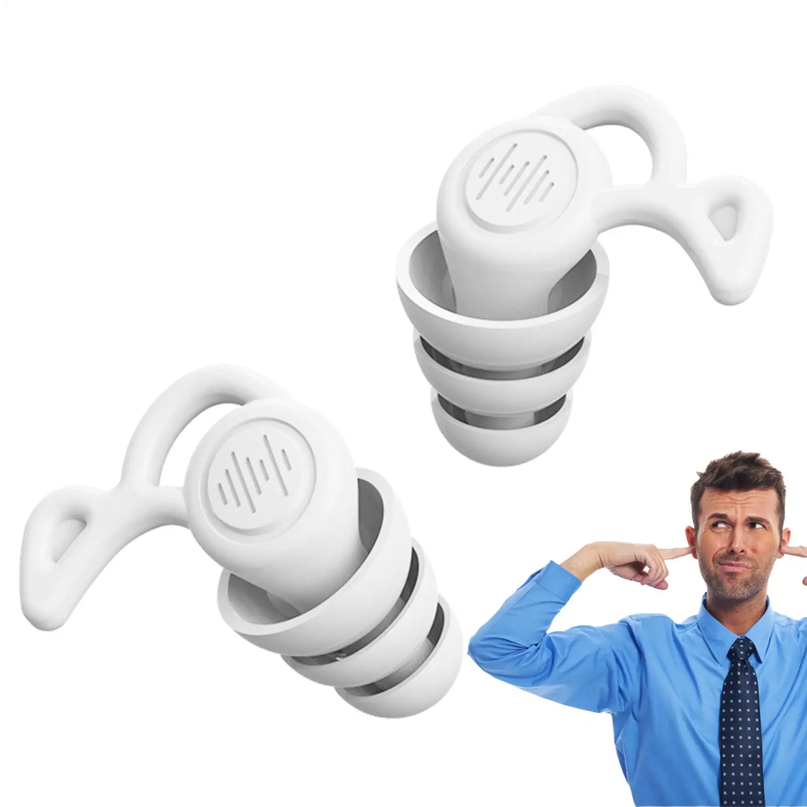 1 Pair Noise Cancelling Ear Plugs Soft Silicone Sleep Eartips Reusable Sound Blocking Earplugs for Snoring Swimming Loud Noise
1 Pair Noise Cancelling Ear Plugs Soft Silicone Sleep Eartips Reusable Sound Blocking Earplugs for Snoring Swimming Loud Noise