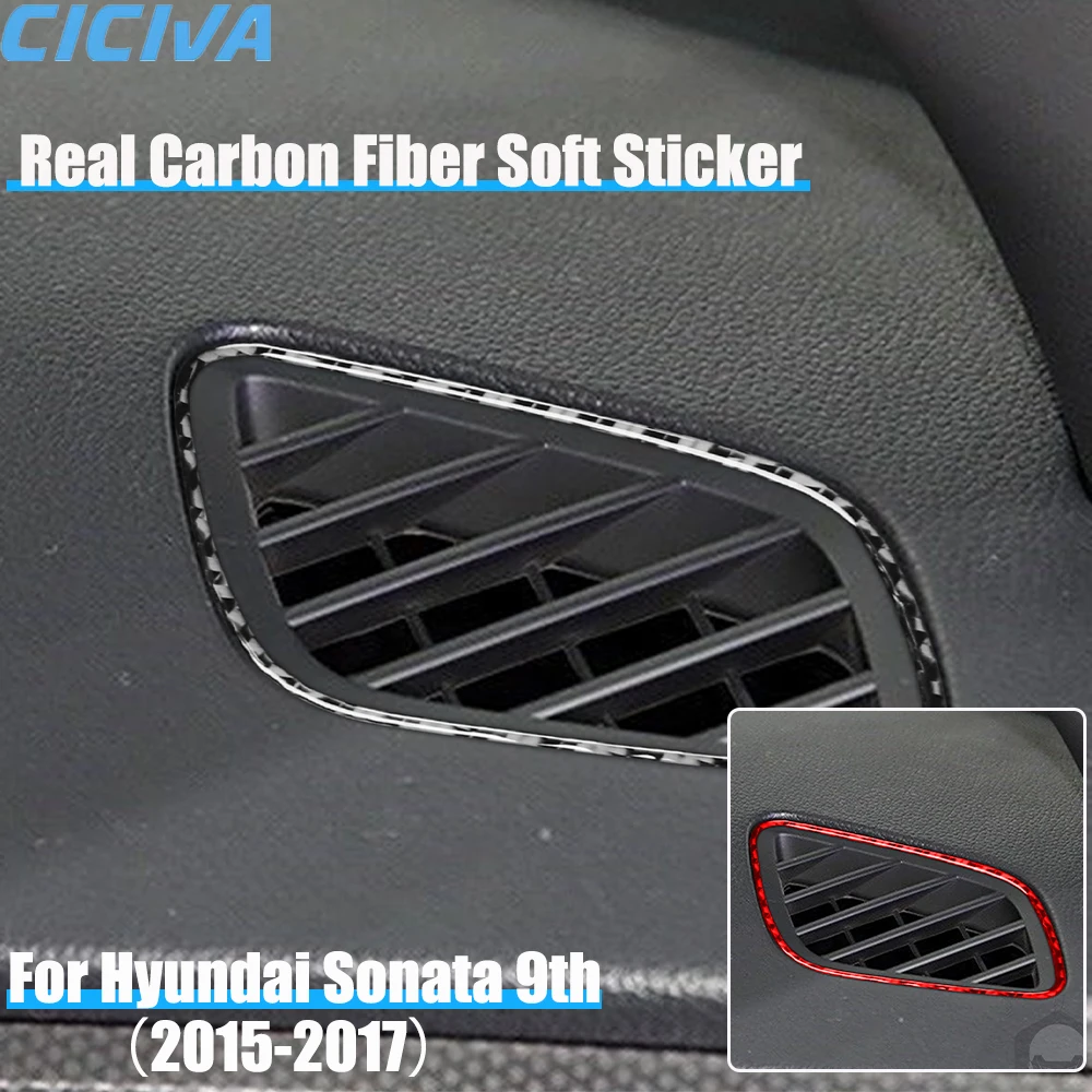 Real Carbon Fiber Car Accessories Defogging Air Vents Decorative Cover Soft Sticker For Hyundai Sonata 9th LF 2015 2016 2017
Real Carbon Fiber Car Accessories Defogging Air Vents Decorative Cover Soft Sticker For Hyundai Sonata 9th LF 2015 2016 2017