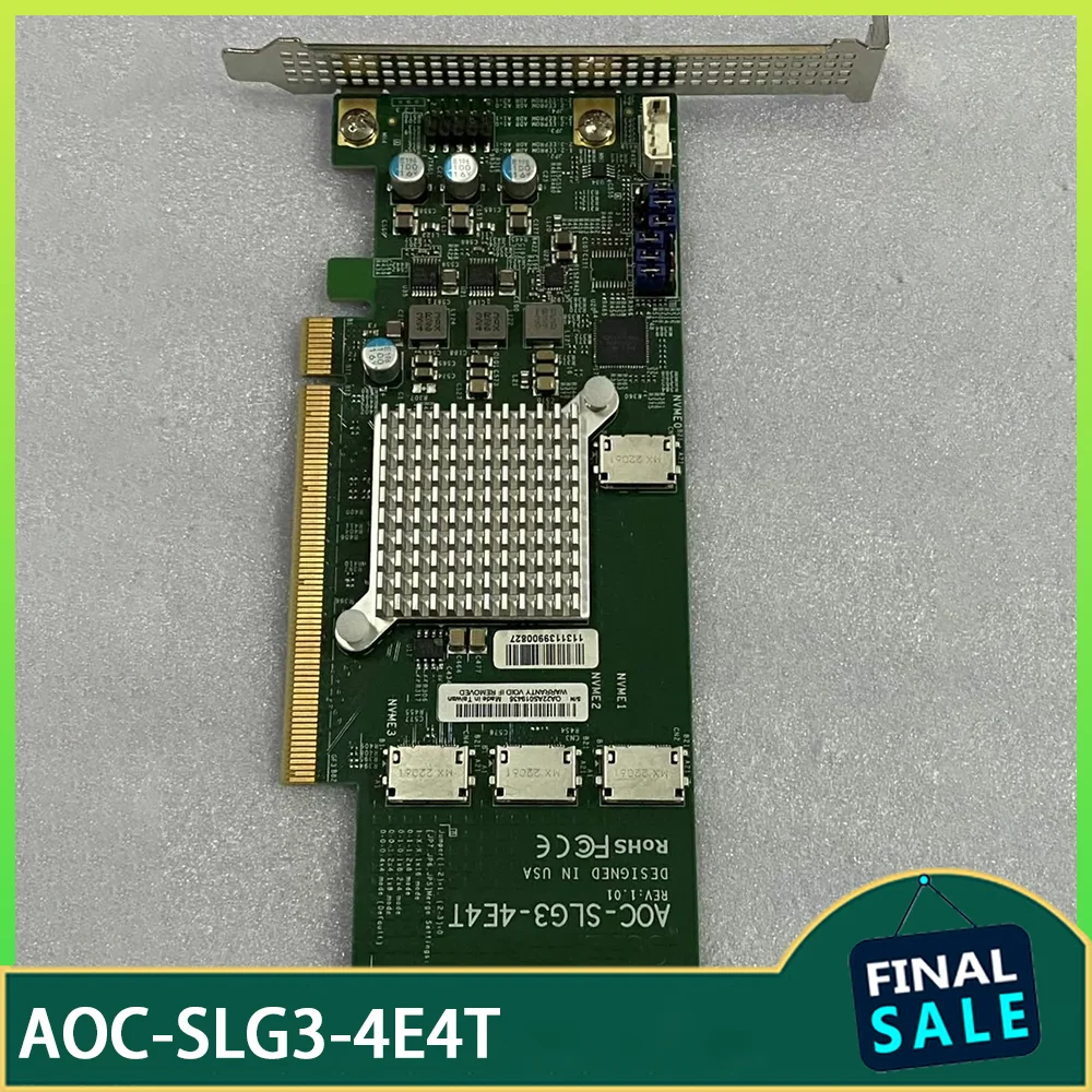NVME U2 Expansion Card Panel AOC-SLG3-4E4T
NVME U2 Expansion Card Panel AOC-SLG3-4E4T