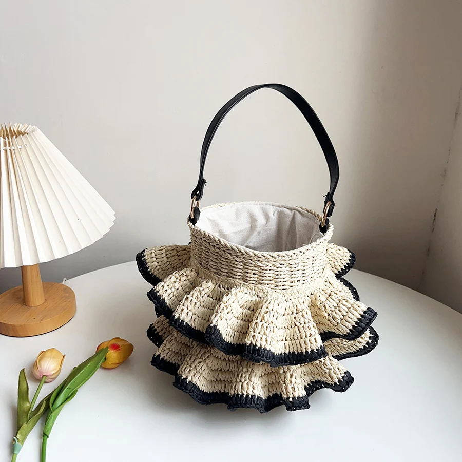 Summer Ruched Bucket Bag Bohemian Woven Shoulder Bags for Women Travel Beach Bag Handbagsand Purses Paper Rope Woven Bags Clutch
Summer Ruched Bucket Bag Bohemian Woven Shoulder Bags for Women Travel Beach Bag Handbagsand Purses Paper Rope Woven Bags Clutch