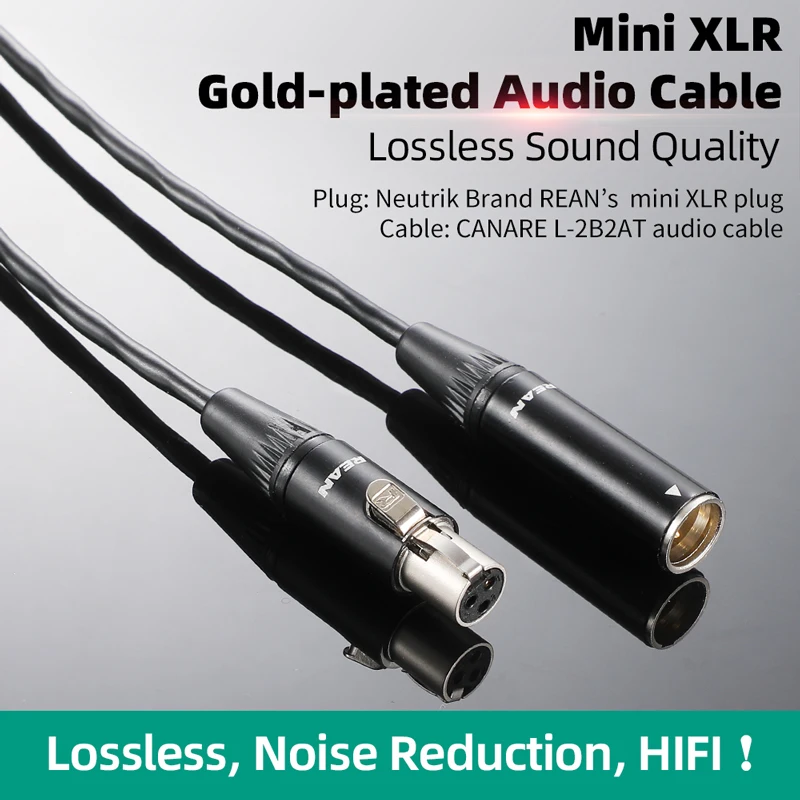CANARE L-2B2AT Neutrik Mini XLR Microphone Cable XLR 6.35 mm TRS to Mini XLR Line Gold Plated 3 Pin XLR Audio Extension Cord
CANARE L-2B2AT Neutrik Mini XLR Microphone Cable XLR 6.35 mm TRS to Mini XLR Line Gold Plated 3 Pin XLR Audio Extension Cord