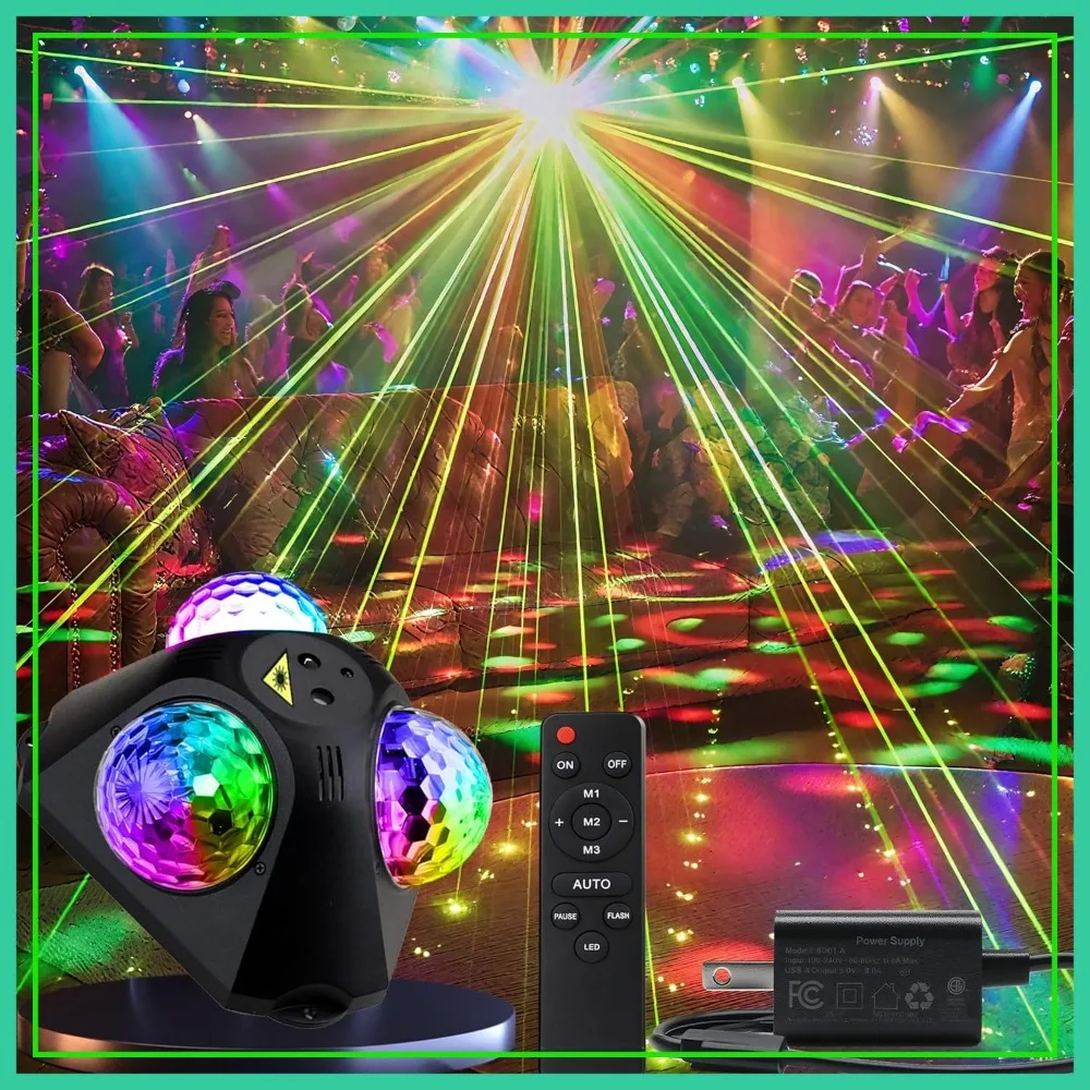 Disco Ball Party Lights Indoor Outdoor, Sound Activated Strobe Light with Remote, 3 Disco Balls for Halloween KTV Club Party
Disco Ball Party Lights Indoor Outdoor, Sound Activated Strobe Light with Remote, 3 Disco Balls for Halloween KTV Club Party