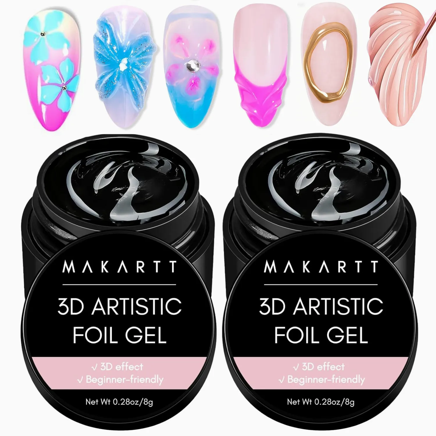 Makartt 3D Nail Gel 8ml Nail Foil Glue Transfer Gel Adhesive Linear Shell Ripple Chrome Nail Powder Art Designs UV LED Lamp
Makartt 3D Nail Gel 8ml Nail Foil Glue Transfer Gel Adhesive Linear Shell Ripple Chrome Nail Powder Art Designs UV LED Lamp