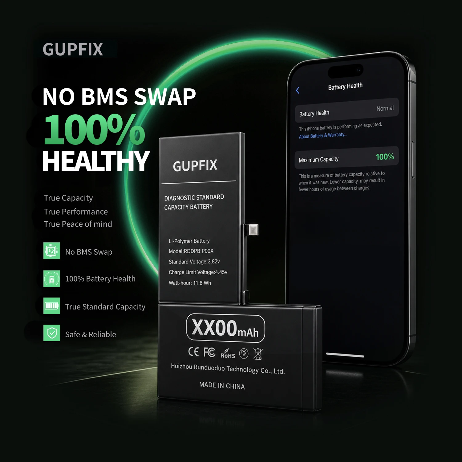 GUPFIX Diagnostic Battery Without Tools For iPhone12 12Pro 12PM 13 14Plus 15 No Pop up Battery Without Tools Warranty 1 Year
GUPFIX Diagnostic Battery Without Tools For iPhone12 12Pro 12PM 13 14Plus 15 No Pop up Battery Without Tools Warranty 1 Year