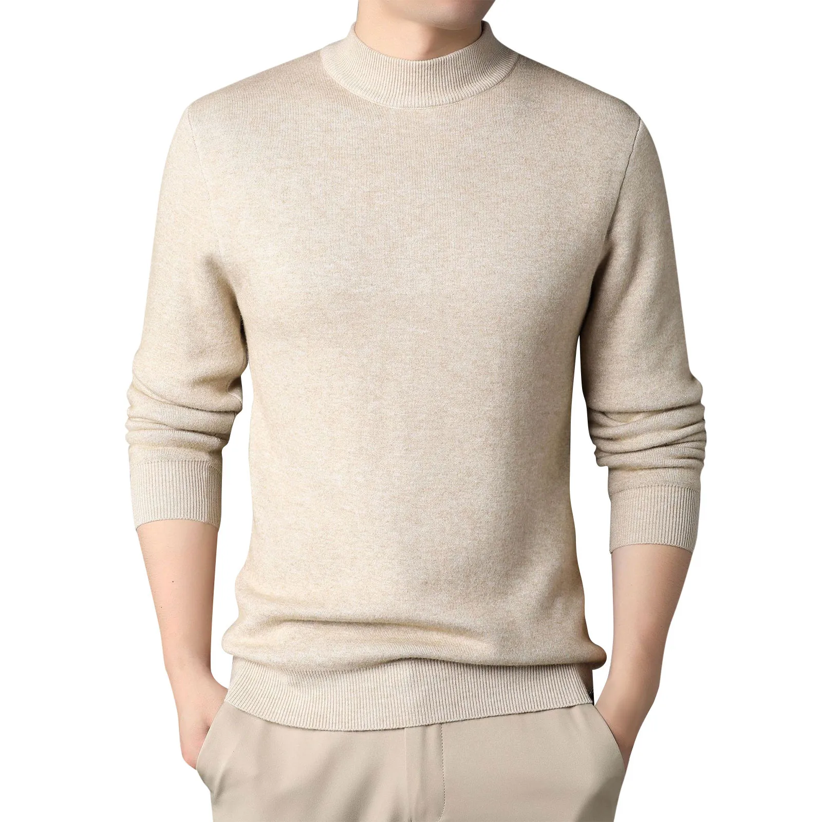 Spring and autumn solid color half turtleneck men's slim sweater men's youth bottoming shirt sueteres de hombres
Spring and autumn solid color half turtleneck men's slim sweater men's youth bottoming shirt sueteres de hombres