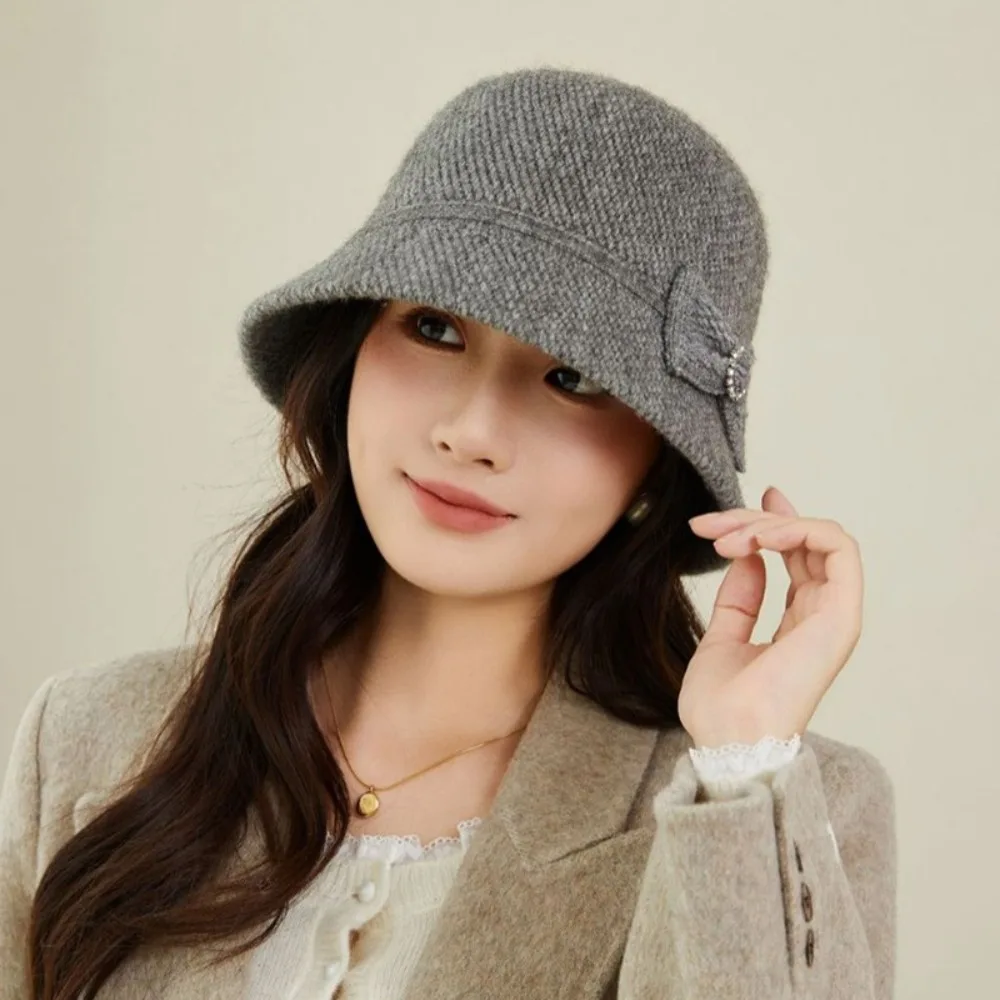 Elegant Bow Fisherman Hat Solid Color Windproof Bucket Hat Thickened Foldable Basin Caps
Elegant Bow Fisherman Hat Solid Color Windproof Bucket Hat Thickened Foldable Basin Caps