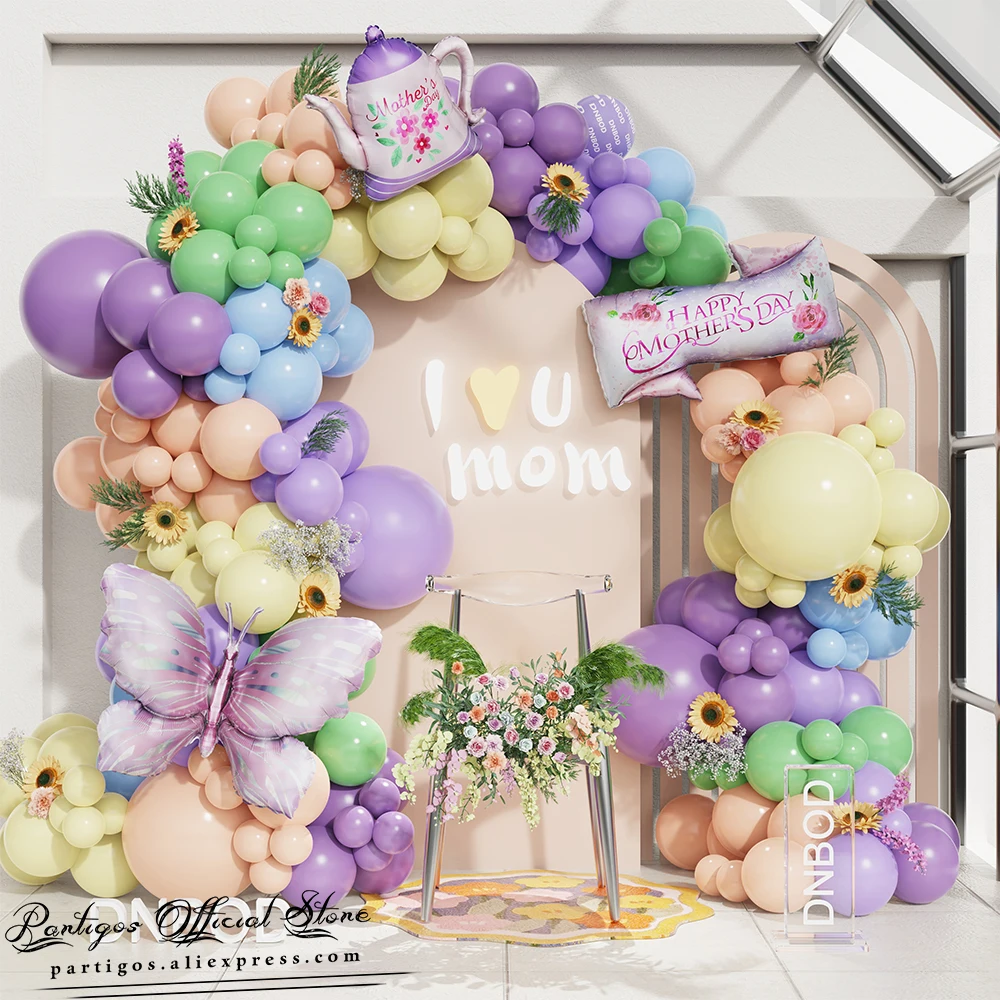134PCS Mother's Day Balloon Garland Arch Kit Gradient Purple Butterfly Water Bottle Ribbon Foil Balloon Mother's Day Party Decor
134PCS Mother's Day Balloon Garland Arch Kit Gradient Purple Butterfly Water Bottle Ribbon Foil Balloon Mother's Day Party Decor