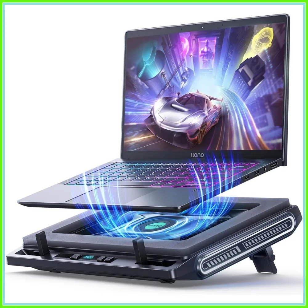 3500RPM Turbofan Laptop Cooler, 4.72in External Fan Stand, Adjustable Speed for 13-17.3in Laptops, Black
3500RPM Turbofan Laptop Cooler, 4.72in External Fan Stand, Adjustable Speed for 13-17.3in Laptops, Black