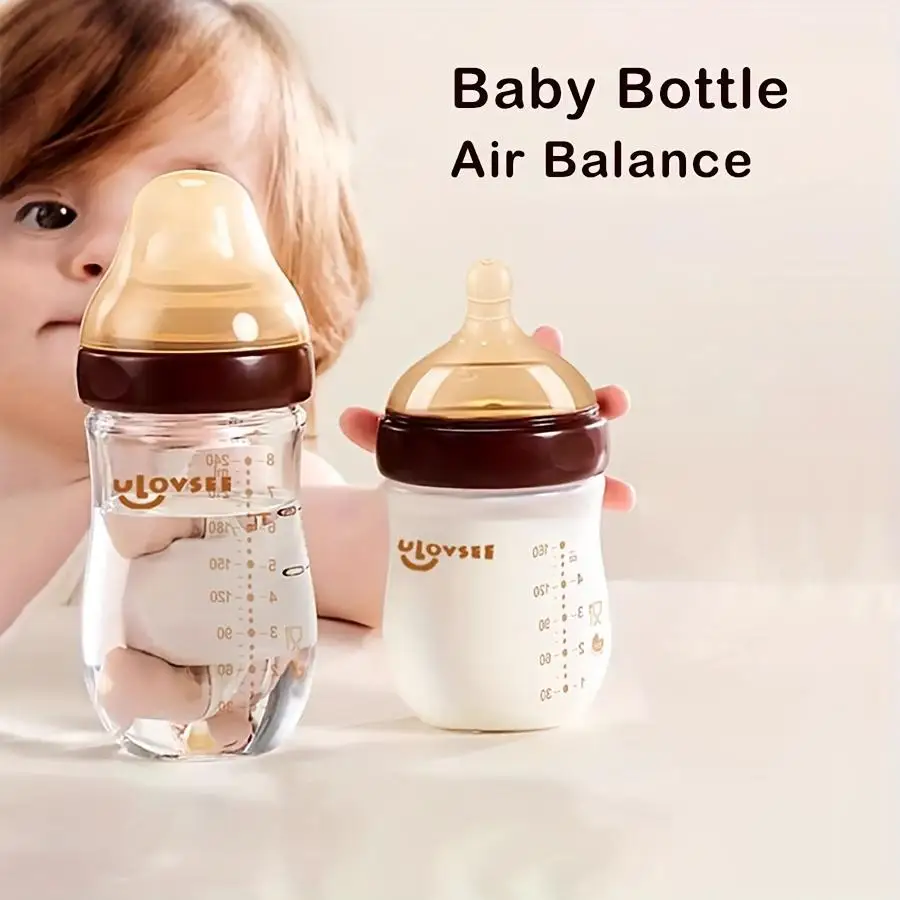 4oz,8oz High Borosilicate Glass Baby Bottles, Wide-Neck Glass Feeding Bottle, Milk Bottle with Bottom Air Balance Hole/Valve, Perfect Gift for Newborn
4oz,8oz High Borosilicate Glass Baby Bottles, Wide-Neck Glass Feeding Bottle, Milk Bottle with Bottom Air Balance Hole/Valve, Perfect Gift for Newborn