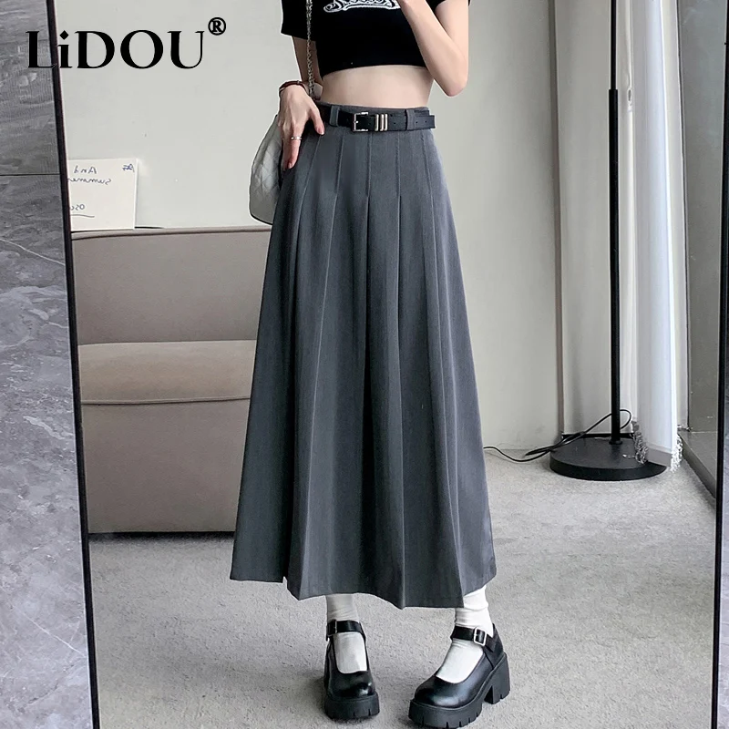 Spring Summer High Waist Elegant Fashion Pleated A-line Skirt Ladies Solid Color Temperament All-match Skirts Women's Clothing
Spring Summer High Waist Elegant Fashion Pleated A-line Skirt Ladies Solid Color Temperament All-match Skirts Women's Clothing