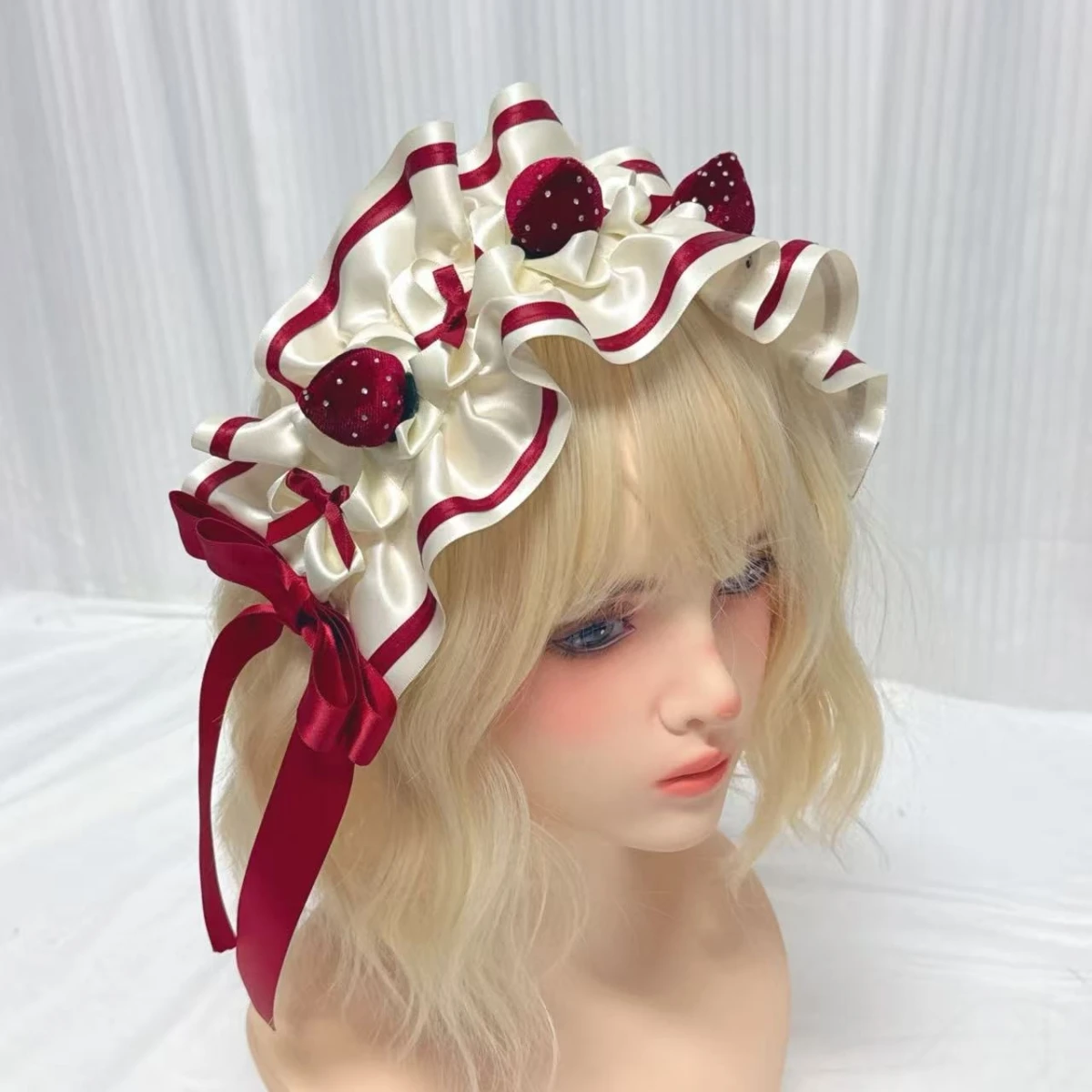 Kawaii Cute Japanese Subculture Lolita Hairband Wine Red Strawberry Cake Bow Handmade Headband Accessories For Ladies Girls
Kawaii Cute Japanese Subculture Lolita Hairband Wine Red Strawberry Cake Bow Handmade Headband Accessories For Ladies Girls