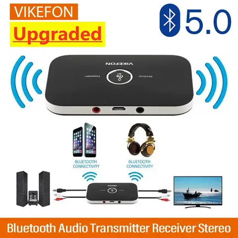 Bluetooth 5.0 Audio Transmitter Receiver 3.5mm AUX Jack RCA Stereo Airplane Wireless Adapter For Car kit Speaker TV PC Headphone