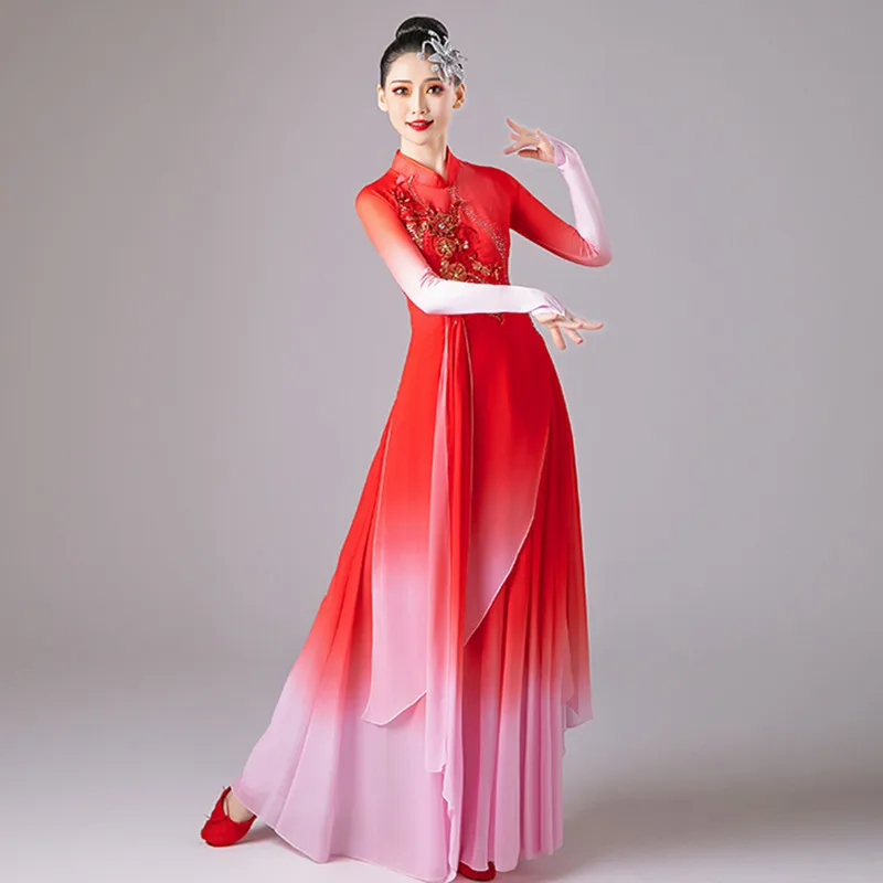Red Classic Dance Costume For Women Long Sleeve Dress Stage Performance Wedding Party Festival Dance Costume
Red Classic Dance Costume For Women Long Sleeve Dress Stage Performance Wedding Party Festival Dance Costume