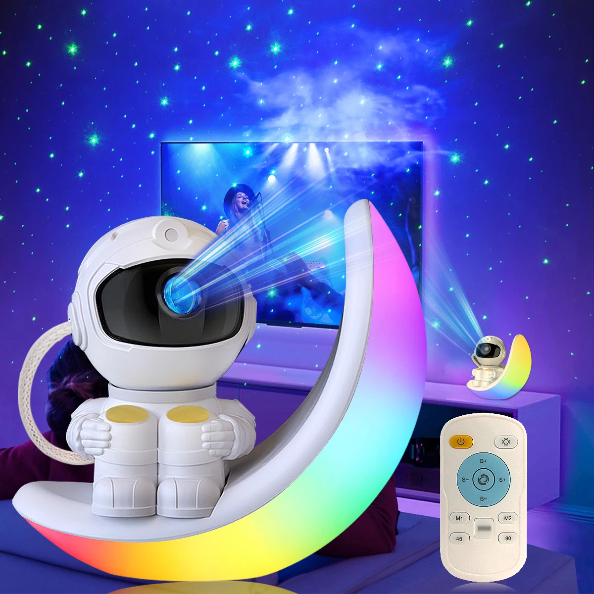 Astronaut Galaxy Star Projector Night Light 360° Space Man Colorful Moon Buddy Starry Nebula Ceiling Projector Sky LED Starlight
Astronaut Galaxy Star Projector Night Light 360° Space Man Colorful Moon Buddy Starry Nebula Ceiling Projector Sky LED Starlight