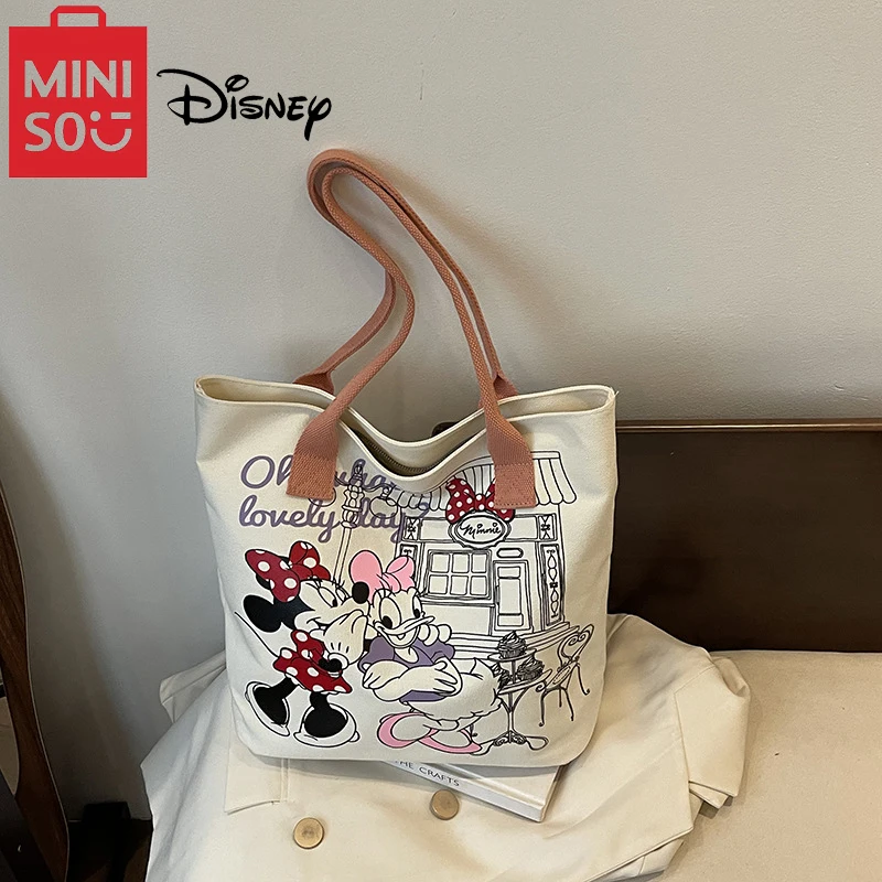 MINISO Disney Fashion Canvas Bag Cute Cartoon Mickey Handbag Women's Shoulder Bag Student Tote Bag
MINISO Disney Fashion Canvas Bag Cute Cartoon Mickey Handbag Women's Shoulder Bag Student Tote Bag