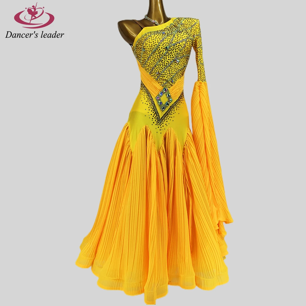 Modern Dance Dress High-end Custom Full Diamond Big Skirt Tango Waltz Women Stage Professional Clothing
Modern Dance Dress High-end Custom Full Diamond Big Skirt Tango Waltz Women Stage Professional Clothing
