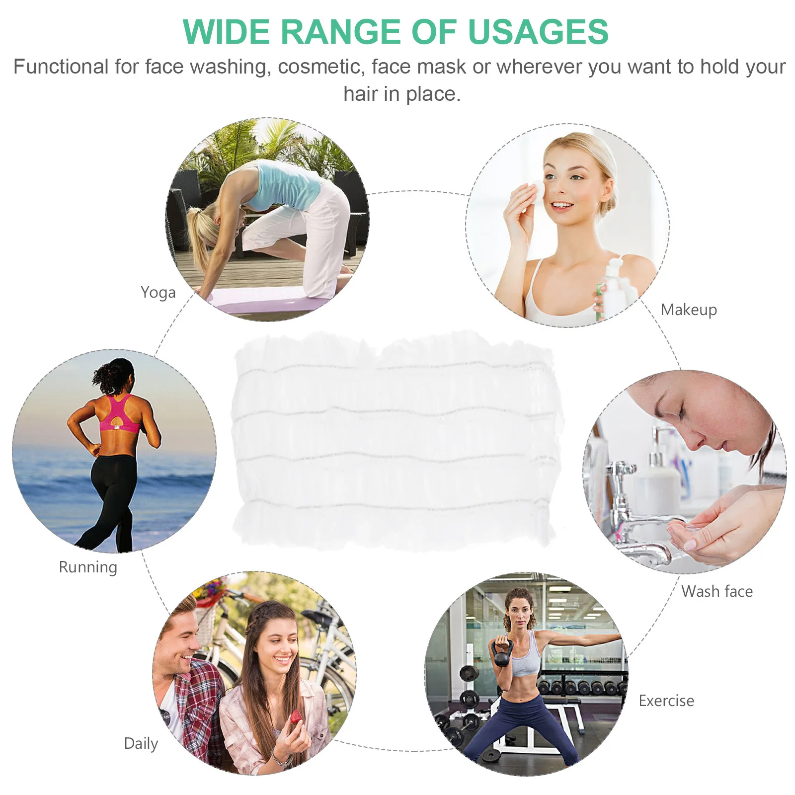 100 Pcs Spa Facial Headband Disposable Bands Hairband Wraps Headbands Women's Adjustable 
100 Pcs Spa Facial Headband Disposable Bands Hairband Wraps Headbands Women's Adjustable