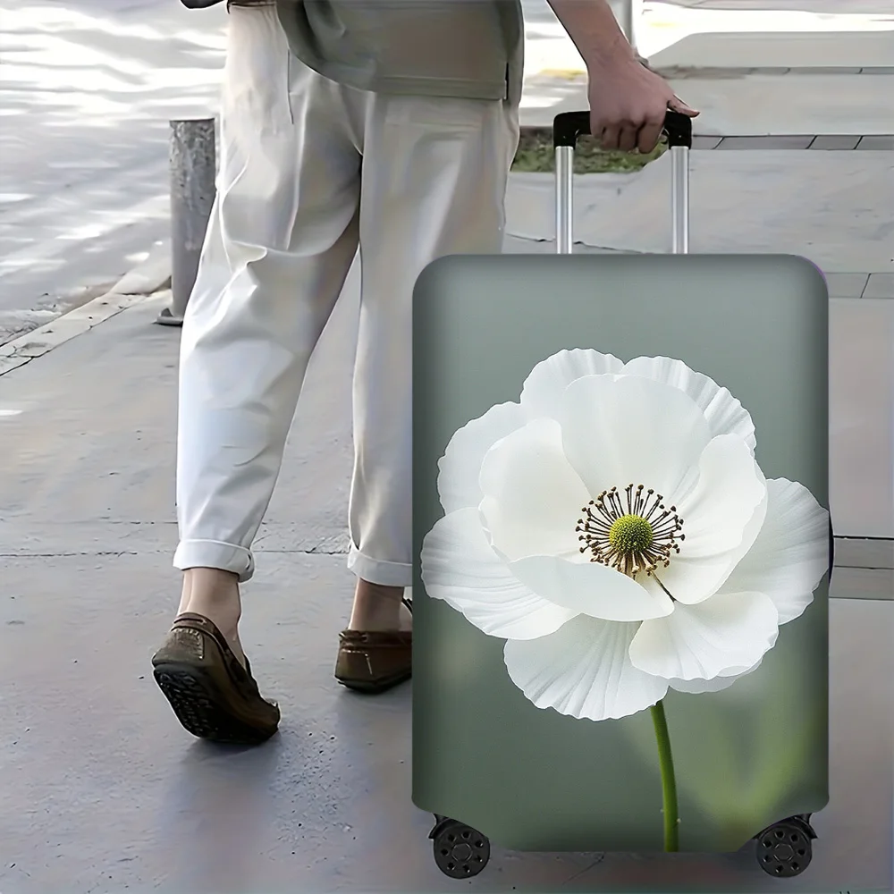 1PC White Floral Print Luggage Cover for luggage sizes 18-32 inches; dust and elastic travel accessories to effectively protect
1PC White Floral Print Luggage Cover for luggage sizes 18-32 inches; dust and elastic travel accessories to effectively protect