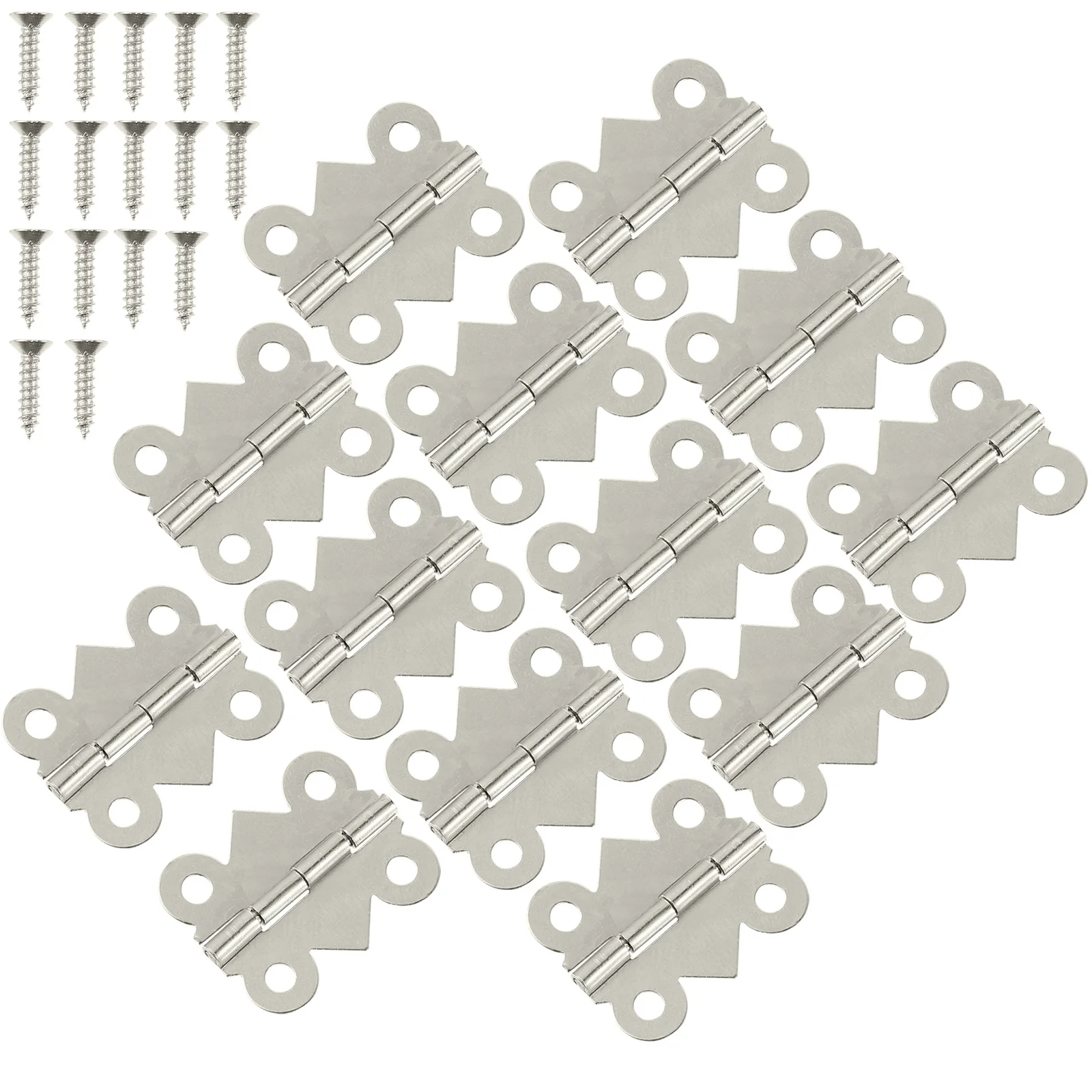 48Pcs Rust Resistant Hinges White Nickel Coating Mini Butterflies Style for Closet Cabinet Door DIY Installation
48Pcs Rust Resistant Hinges White Nickel Coating Mini Butterflies Style for Closet Cabinet Door DIY Installation