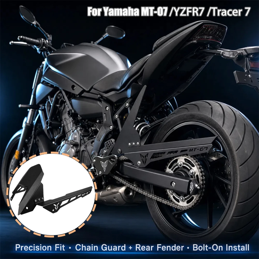 Motorcycle Chain Cover With Rear Fender Chain Sprocket Frame Cover Yamaha MT-07 MT07 Tracer 7/GT 700 XSR700 / XTribute YZF R7
Motorcycle Chain Cover With Rear Fender Chain Sprocket Frame Cover Yamaha MT-07 MT07 Tracer 7/GT 700 XSR700 / XTribute YZF R7