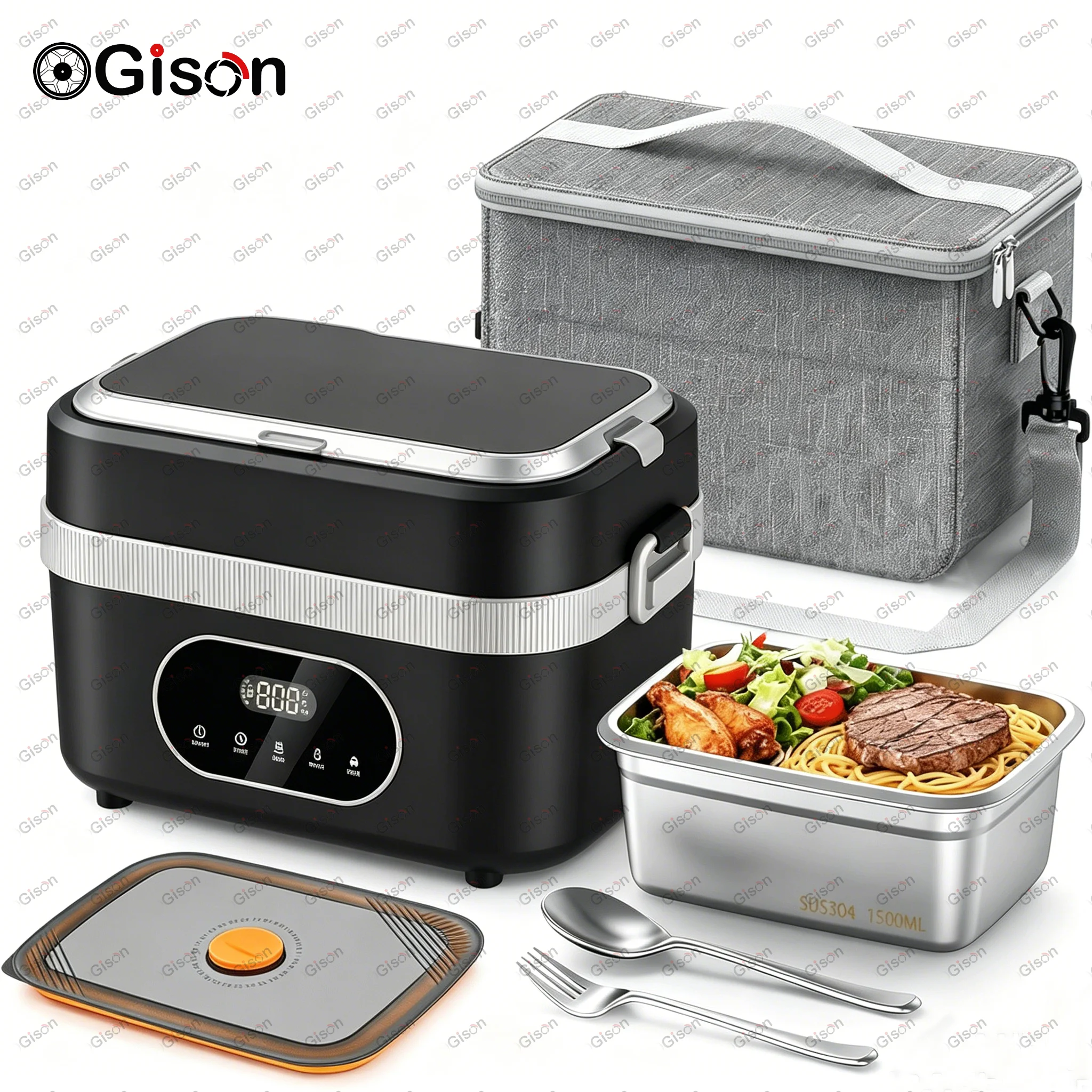 Gison Cordless Electric Lunch Box 1.5L 18000mAh Rechargeable Heated Lunch Box Food Warmer Self Heating Insulated Lunch box
Gison Cordless Electric Lunch Box 1.5L 18000mAh Rechargeable Heated Lunch Box Food Warmer Self Heating Insulated Lunch box