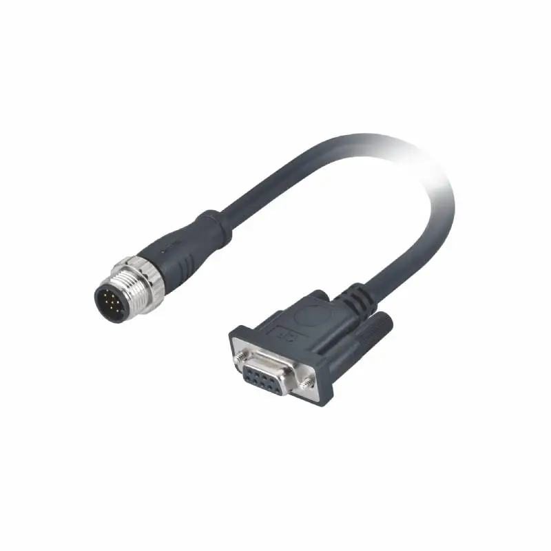 M12 A-Code 8Pin Male to D-Sub 9Pin Female Connector Molded Cable With PCB Contacts
M12 A-Code 8Pin Male to D-Sub 9Pin Female Connector Molded Cable With PCB Contacts