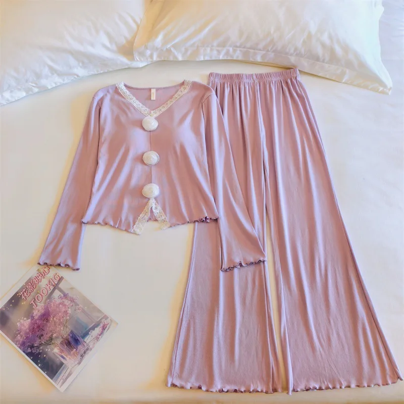 Корейский топ с нагрудником, одежда для сна, комплект для сна, хлопковые женские пижамы с длинными рукавами и брюками, весенне-осенняя женская домашняя одежда
Корейский топ с нагрудником, одежда для сна, комплект для сна, хлопковые женские пижамы с длинными рукавами и брюками, весенне-осенняя женская домашняя одежда