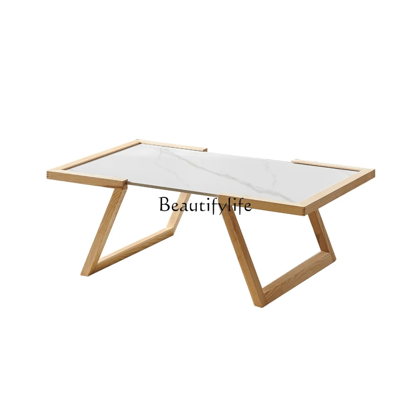 Nordic Solid Wood Tempered Glass Stone Plate Coffee Table Small Apartment Tea Table Japanese Style
Nordic Solid Wood Tempered Glass Stone Plate Coffee Table Small Apartment Tea Table Japanese Style