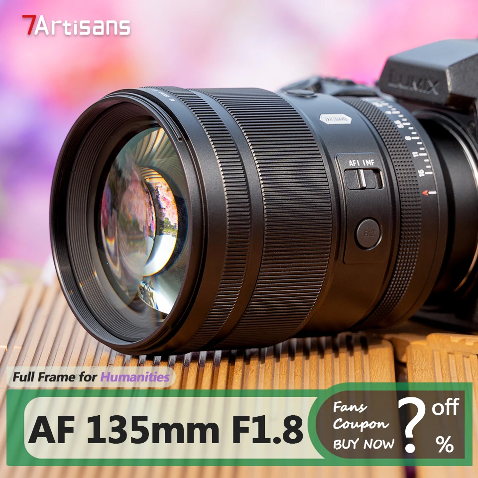 7artisans AF 135mm F1.8 Standard Prime Auto Focus Mirrorless Camera Lens for Humanities Photography with Sony FE Nikon Z L-mount
7artisans AF 135mm F1.8 Standard Prime Auto Focus Mirrorless Camera Lens for Humanities Photography with Sony FE Nikon Z L-mount