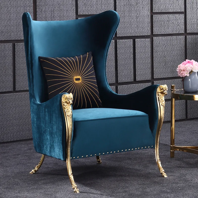 American light luxury designer high-backed flannel tiger chair living room leisure chair
American light luxury designer high-backed flannel tiger chair living room leisure chair