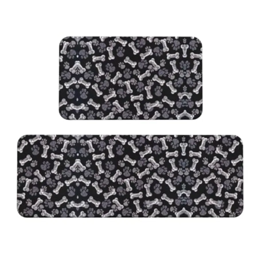 Dog Puppy Paw Print Tea Room Kitchen Floor Mat 2 Sets Non-Slip Mats for Kitchen and Laundry Room Sets
Dog Puppy Paw Print Tea Room Kitchen Floor Mat 2 Sets Non-Slip Mats for Kitchen and Laundry Room Sets