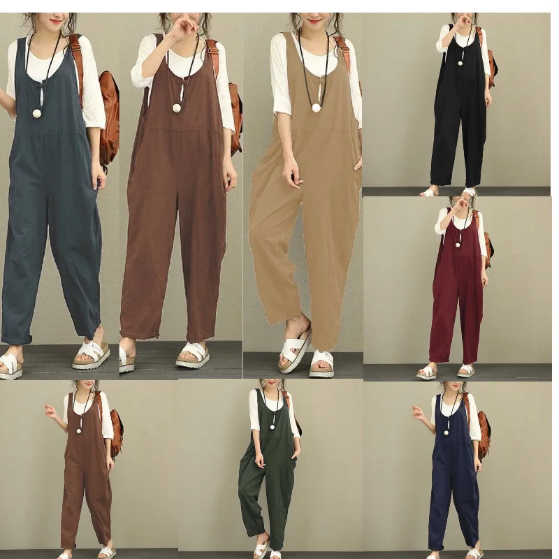 New European and American Women's Retro Casual Long Long Pants Jumpsuit Clothes
New European and American Women's Retro Casual Long Long Pants Jumpsuit Clothes