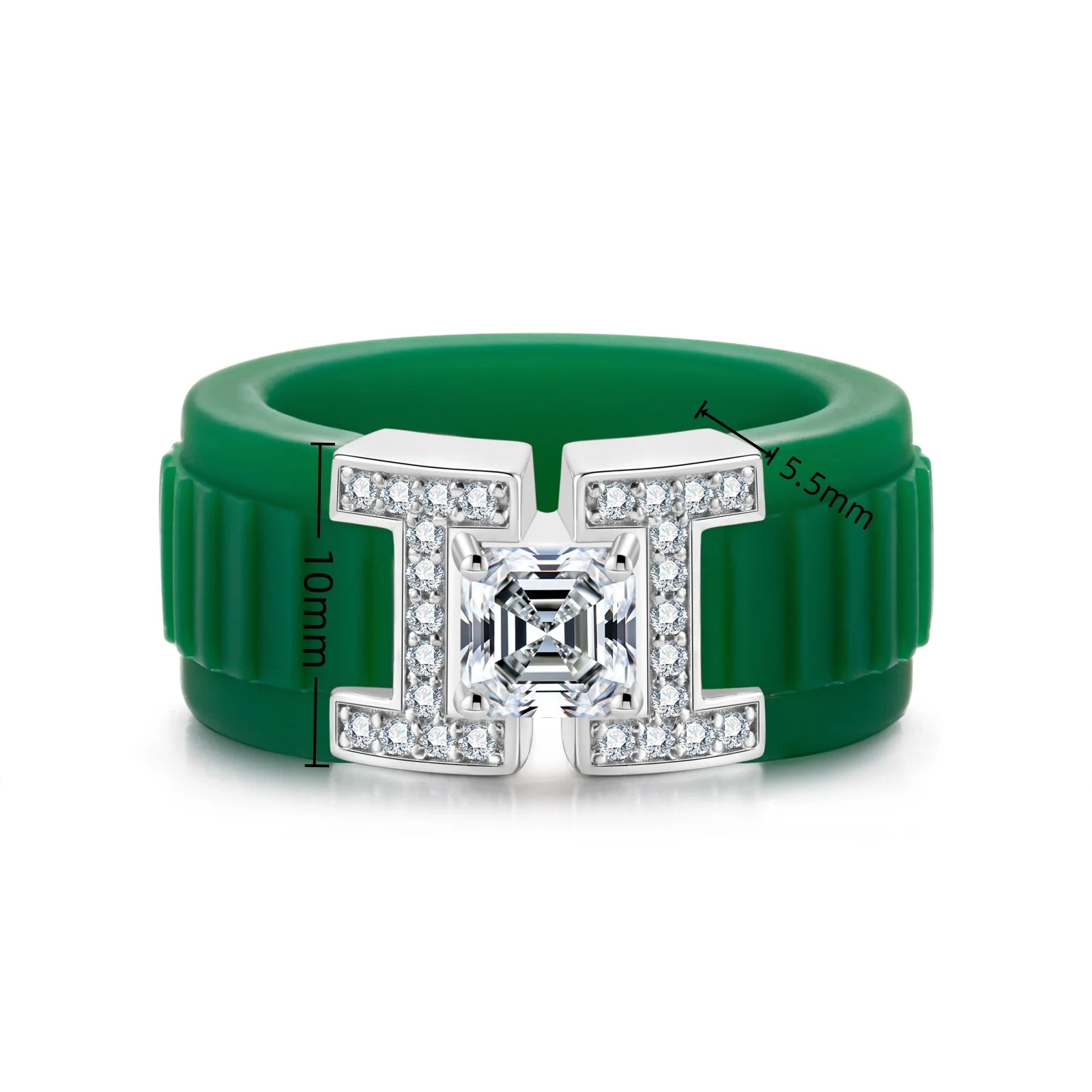 Carnica 5.5*5.5MM 1CT Stone Asscher Real Moissanite Ring for Men Women S925 Sterling Silver Sparkling Wedding Band GRA D Color
Carnica 5.5*5.5MM 1CT Stone Asscher Real Moissanite Ring for Men Women S925 Sterling Silver Sparkling Wedding Band GRA D Color