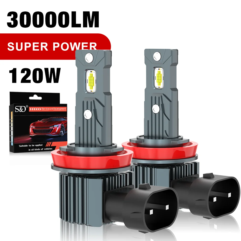 S&D 120W 9005 HB3 9006 HB4 LED Canbus Fog lights Bulb with Fans 16 CSP Chip Car Headlight 30000LM Headlamp for Car Driving 6000K
S&D 120W 9005 HB3 9006 HB4 LED Canbus Fog lights Bulb with Fans 16 CSP Chip Car Headlight 30000LM Headlamp for Car Driving 6000K