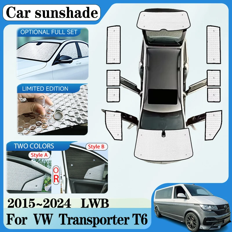 For VW Volkswagen Transporter T6 Caravelle Multivan Doubleback LWB 2015~2024 Car Sunscreen Window Sunshade Cover Car Accessories
For VW Volkswagen Transporter T6 Caravelle Multivan Doubleback LWB 2015~2024 Car Sunscreen Window Sunshade Cover Car Accessories