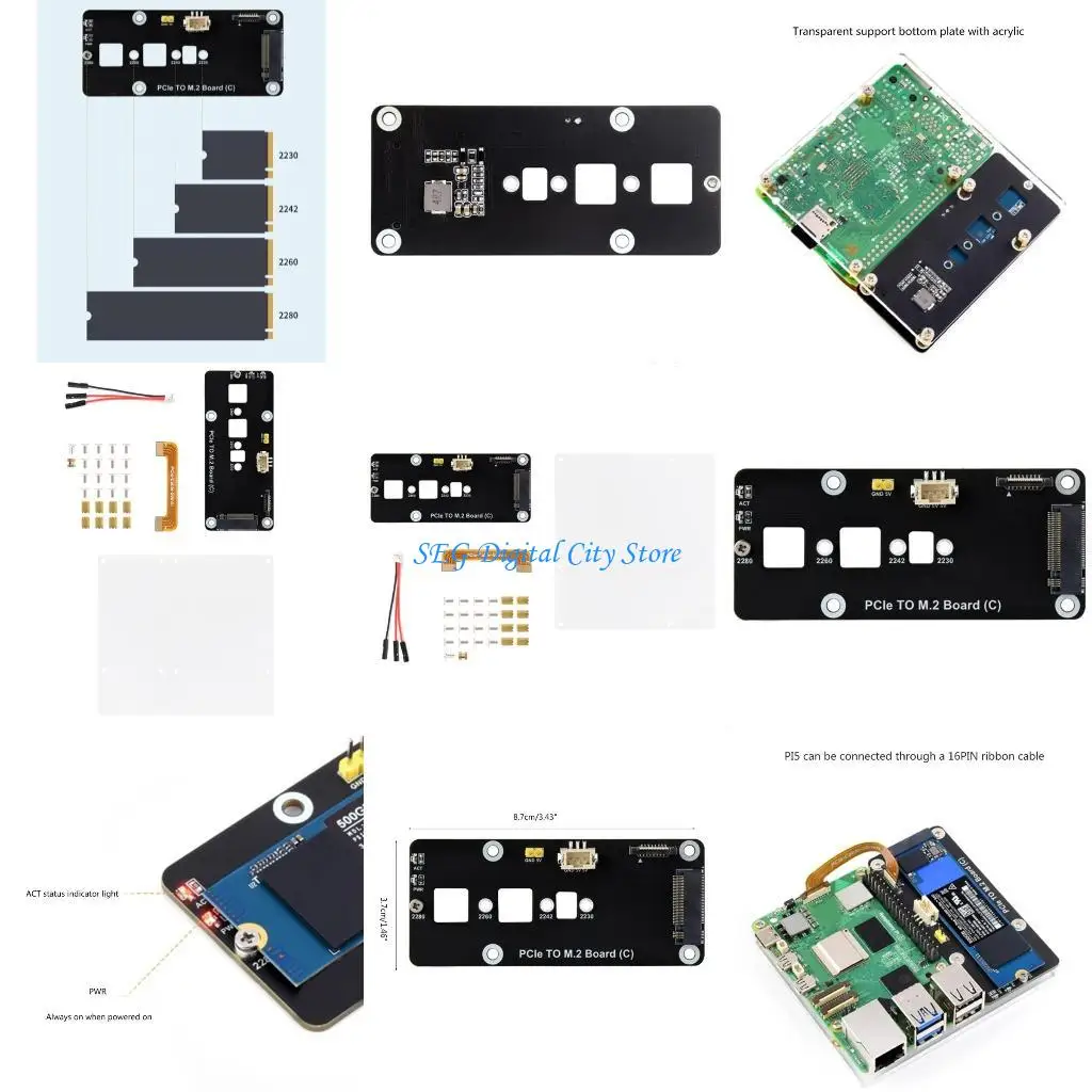 U75B For Pi PCIE to M.2 NVME Expansion Adapter Card Enhances Devices Capabilities Support 2280-2242-2260-2230
U75B For Pi PCIE to M.2 NVME Expansion Adapter Card Enhances Devices Capabilities Support 2280-2242-2260-2230