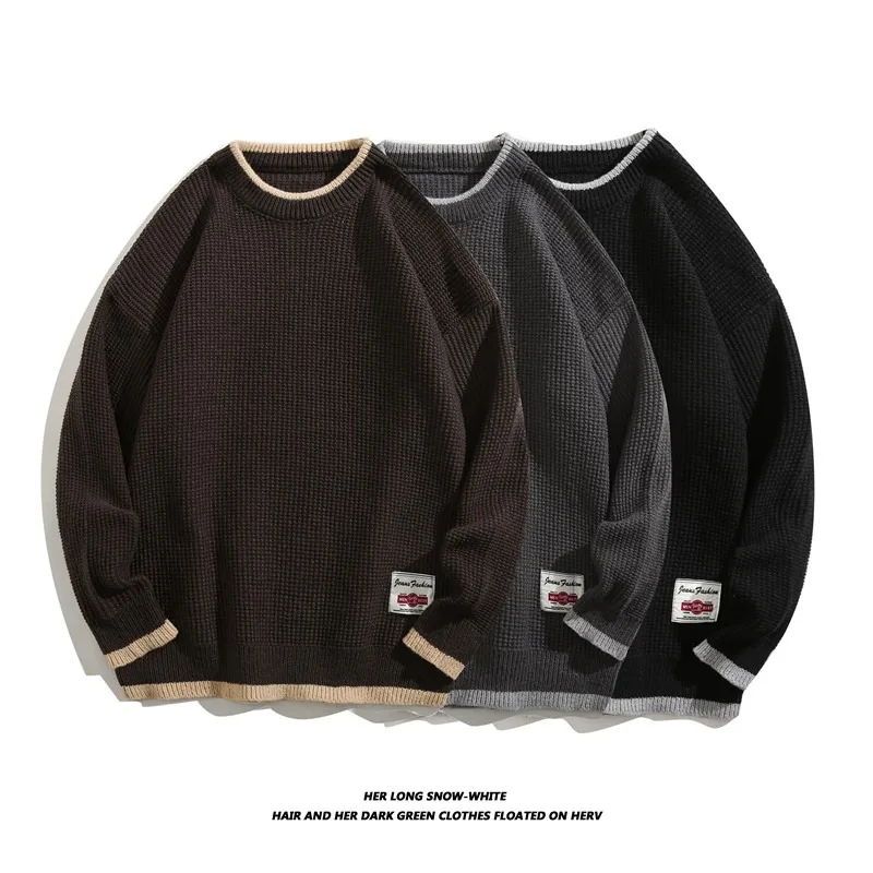 Мужская рабочая одежда, японский ретро вафельный вязаный свитер, осень/зима, модный универсальный трикотаж Amik, свободная толстовка с капюшоном
Мужская рабочая одежда, японский ретро вафельный вязаный свитер, осень/зима, модный универсальный трикотаж Amik, свободная толстовка с капюшоном