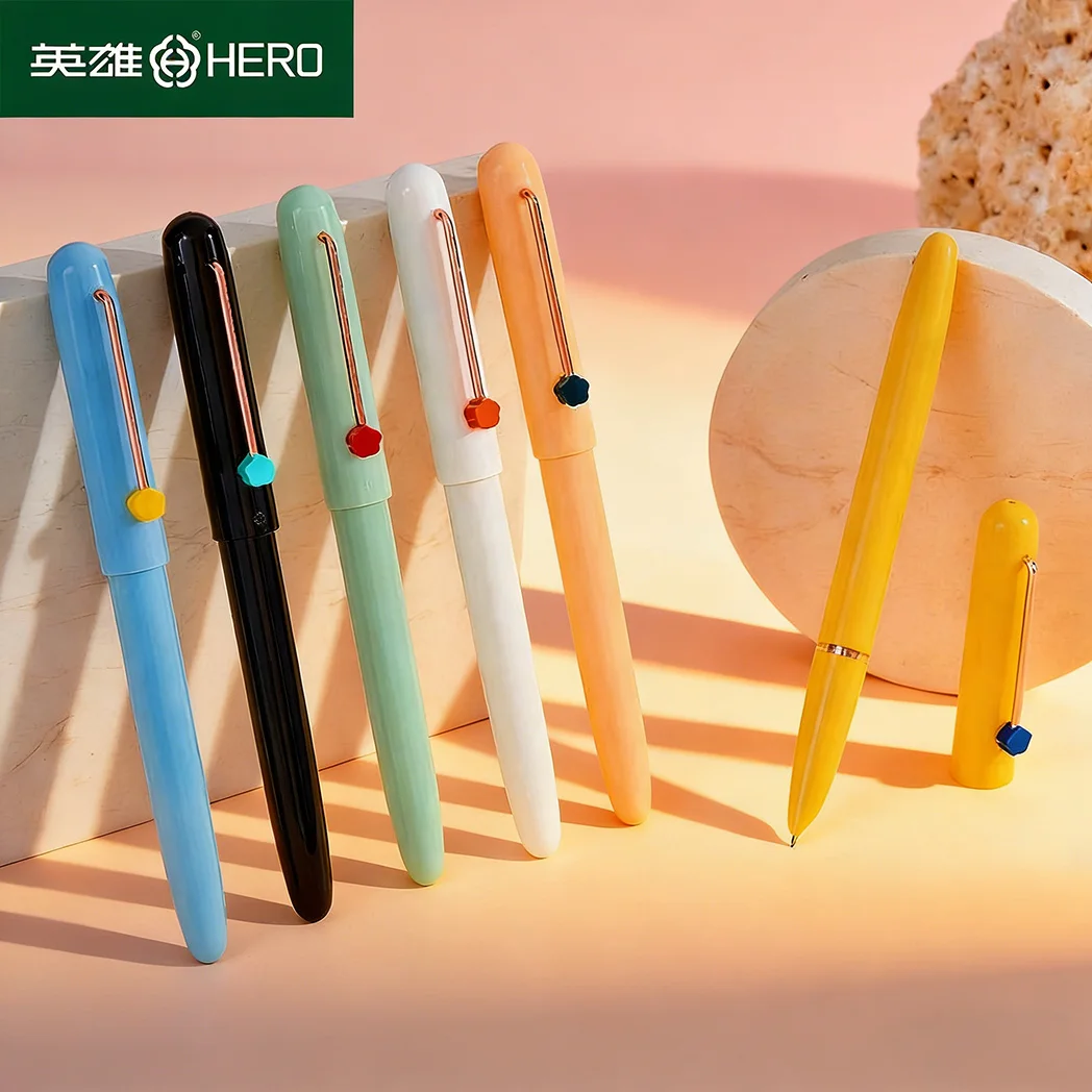 HERO 616 Classic Fountain Pen Set 6 Assorted Colors Iridium Nib Smooth Writing Magnetic Cap for Students Calligraphy Office
HERO 616 Classic Fountain Pen Set 6 Assorted Colors Iridium Nib Smooth Writing Magnetic Cap for Students Calligraphy Office