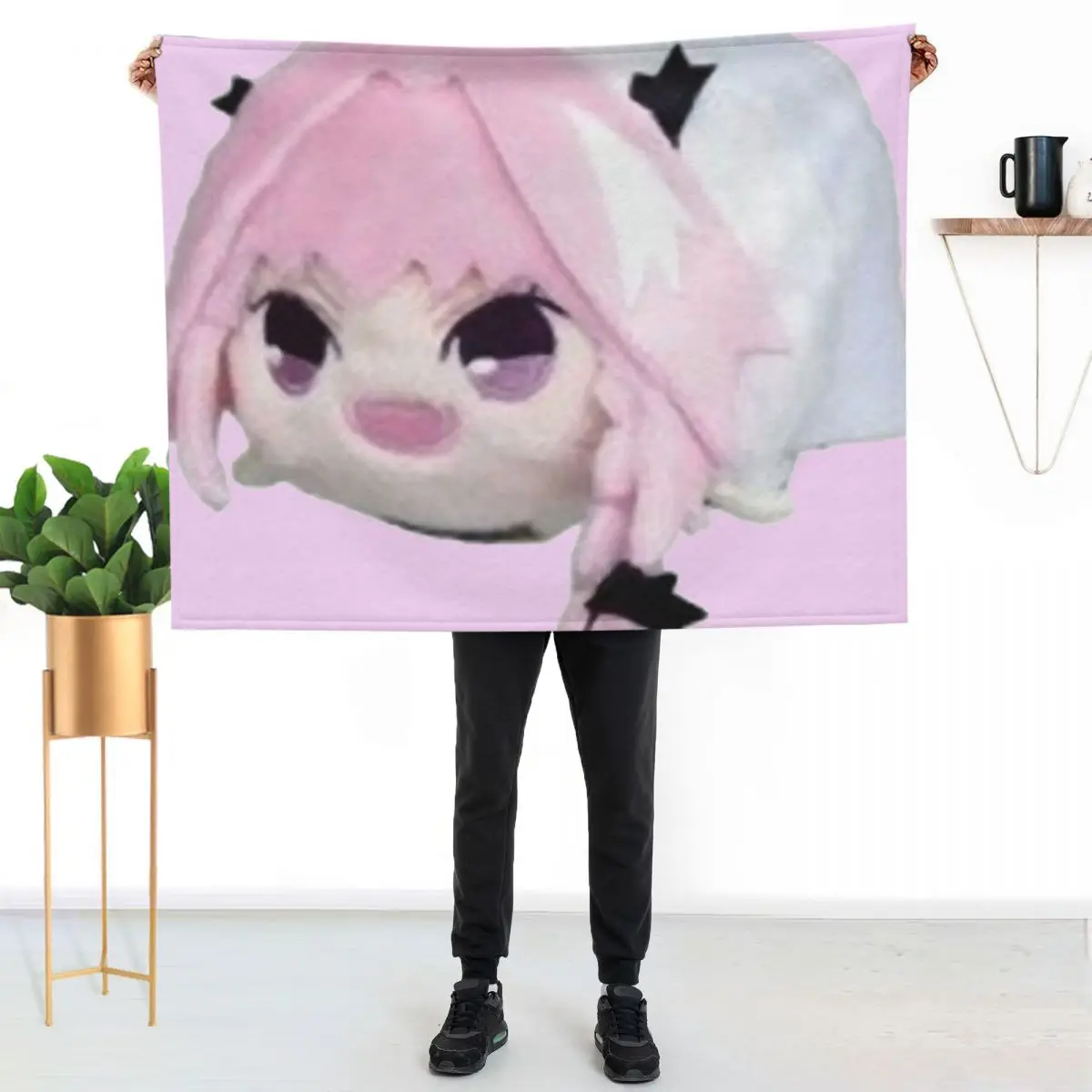 Astolfo Bean Throw Blanket Reusable Durable Soft Blanket for All Seasons
Astolfo Bean Throw Blanket Reusable Durable Soft Blanket for All Seasons
