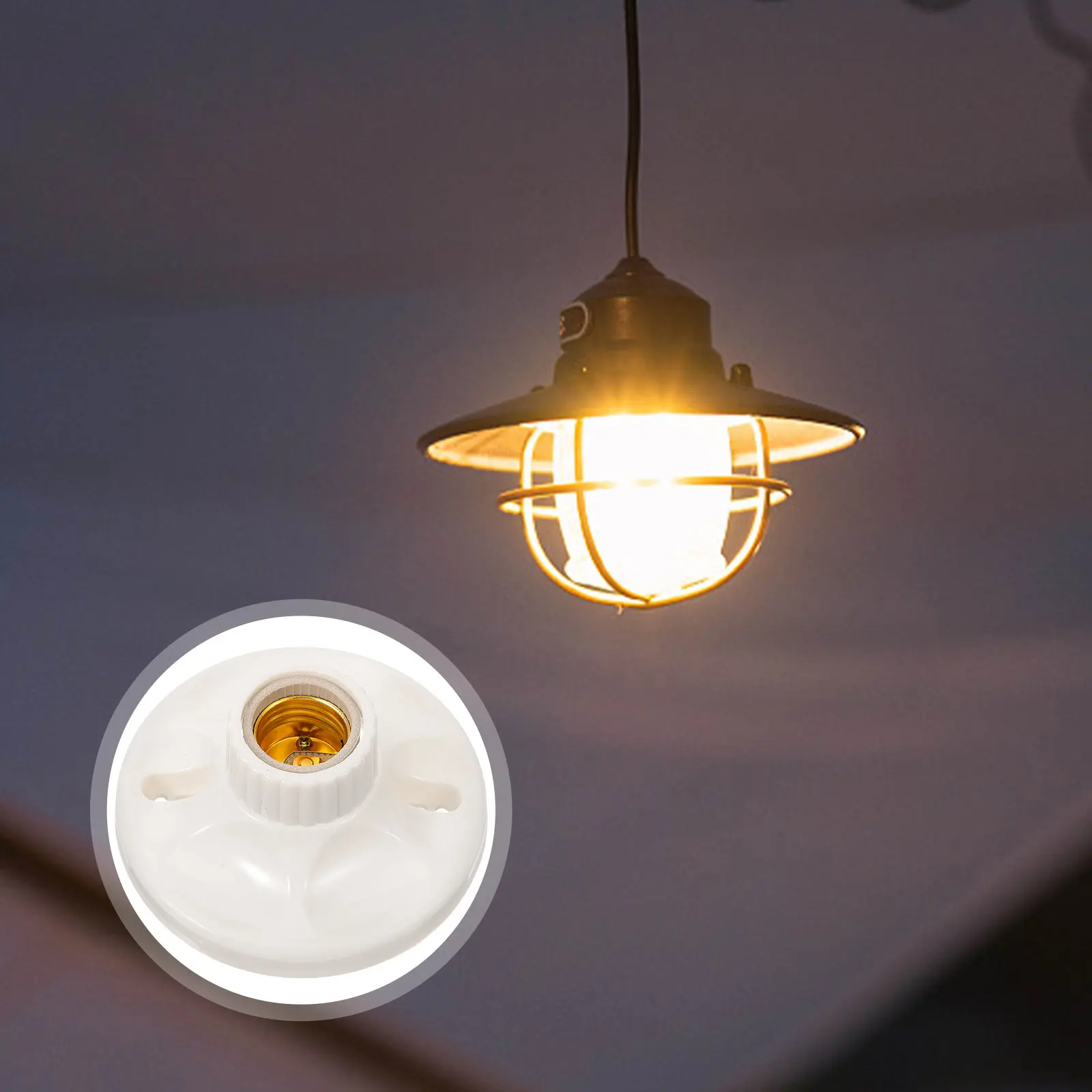 6Pcs E27 Lamp Holders Metal Light Bulb Sockets Easy Installation Refractory Light Socket Base for Pendant Lamps Lamp Replacement
6Pcs E27 Lamp Holders Metal Light Bulb Sockets Easy Installation Refractory Light Socket Base for Pendant Lamps Lamp Replacement