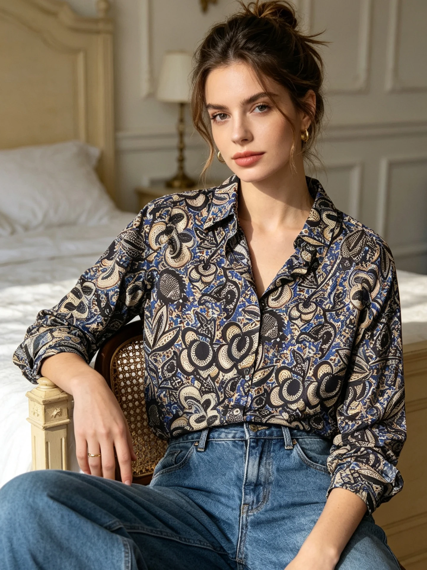 French Style Loose Fit Long Sleeve Printed Shirt Women's Slimming Top Commute Casual Wear Cotton Pure Material
French Style Loose Fit Long Sleeve Printed Shirt Women's Slimming Top Commute Casual Wear Cotton Pure Material