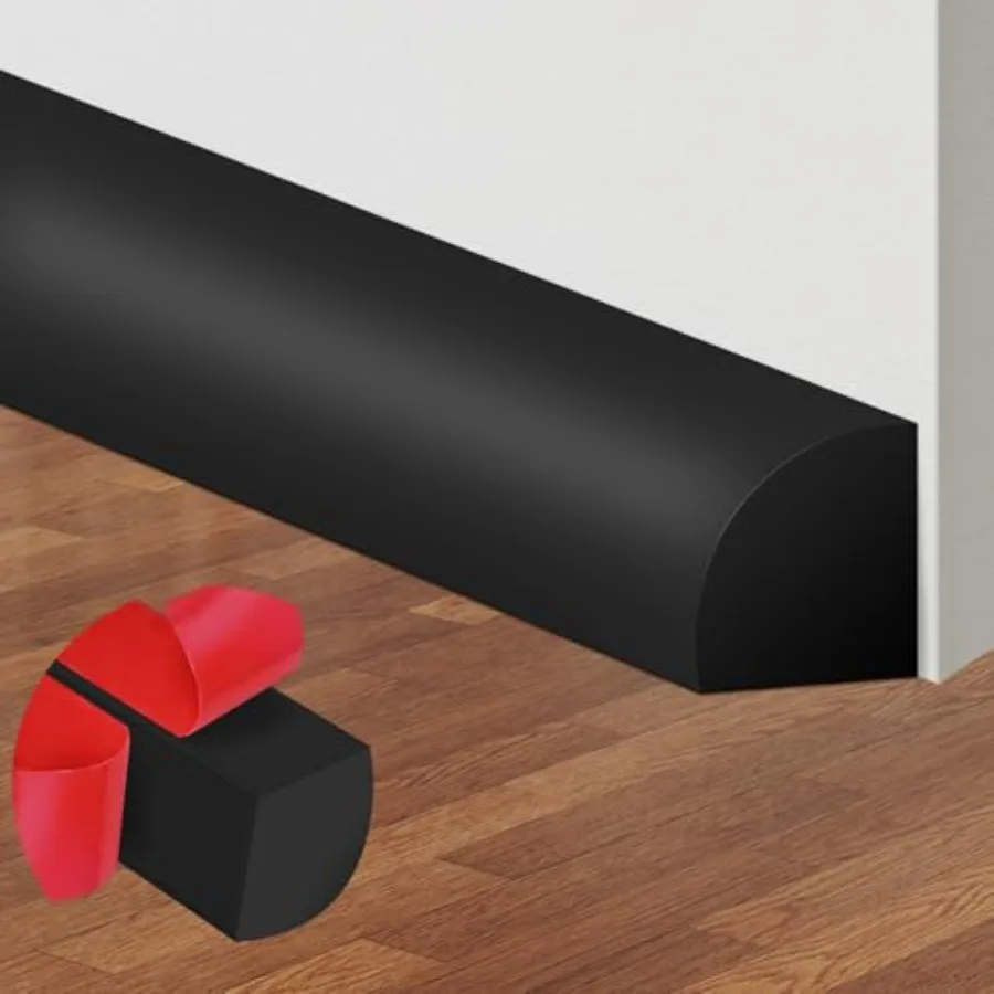 Flexible Quarter Round Molding, ch Peel and Stick Rubber Trim, Double-Sided Self Adhesive Bendable Edge Molding for Floor, Bath
Flexible Quarter Round Molding, ch Peel and Stick Rubber Trim, Double-Sided Self Adhesive Bendable Edge Molding for Floor, Bath