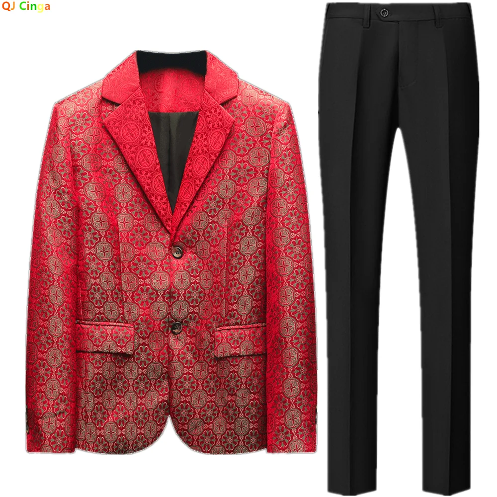 2026 Men's Red Suit Jacket with Black Trousers, Perfect for Weddings, Parties, or Stage Performances. Asian Size Sets
2026 Men's Red Suit Jacket with Black Trousers, Perfect for Weddings, Parties, or Stage Performances. Asian Size Sets
