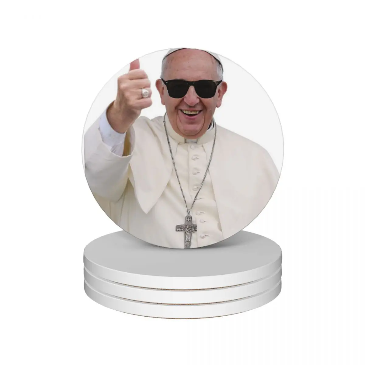 Funny Thumbs up Pope Francis Ceramic Coasters (Set of 4) customized for ceramics pot for the kitchen accessories Coasters
Funny Thumbs up Pope Francis Ceramic Coasters (Set of 4) customized for ceramics pot for the kitchen accessories Coasters