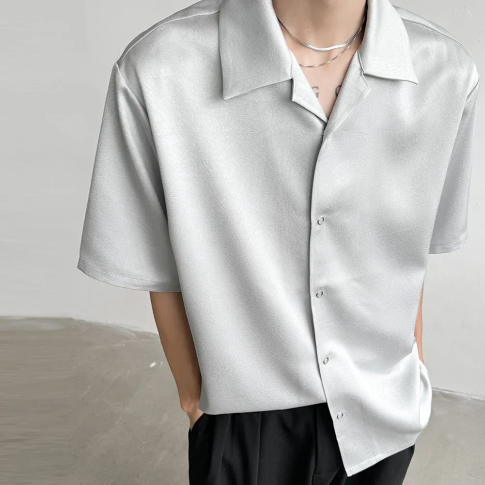 Beach Vacation Ice Silk Satin Tops Casual Short Sleeve Shirt Polyester Fabric Regular Length Solid Color Pattern
Beach Vacation Ice Silk Satin Tops Casual Short Sleeve Shirt Polyester Fabric Regular Length Solid Color Pattern