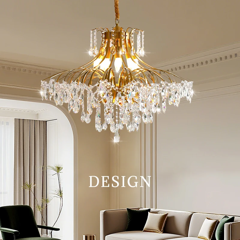 French crystal chandelier for the living room main light, modern cream style for the dining room and bedroom fixtures.
French crystal chandelier for the living room main light, modern cream style for the dining room and bedroom fixtures.