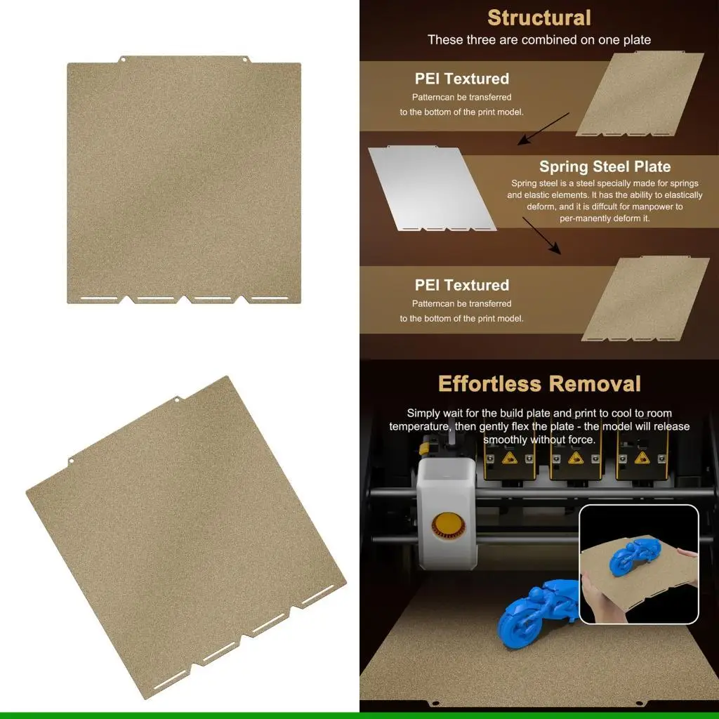U55C Textured Build Plate Steel 3D Printer Accessoies Printing Board 3D Printer