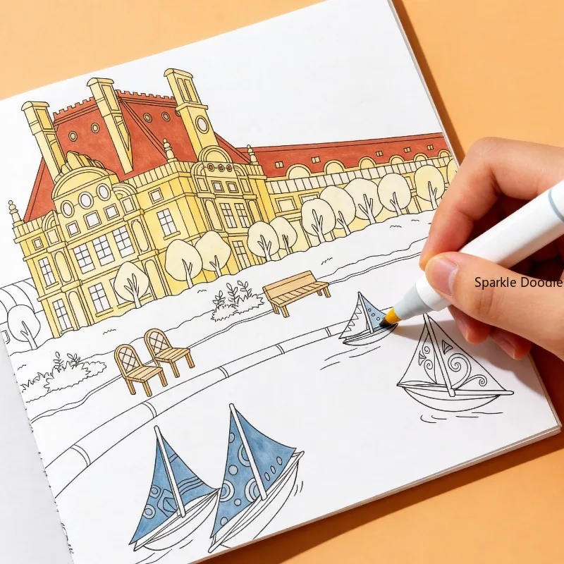 A High-definition Line Draft Coloring Book, European Landscape Pattern Graffiti Book, Stress Relief Hand Drawn Drawing Book
A High-definition Line Draft Coloring Book, European Landscape Pattern Graffiti Book, Stress Relief Hand Drawn Drawing Book