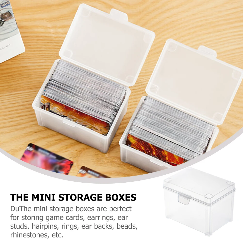 2 Pcs Business Card Holder Boxes Transparent Small Plastic Containers for Game Cards Earrings Rings Beads Storage Solution
2 Pcs Business Card Holder Boxes Transparent Small Plastic Containers for Game Cards Earrings Rings Beads Storage Solution